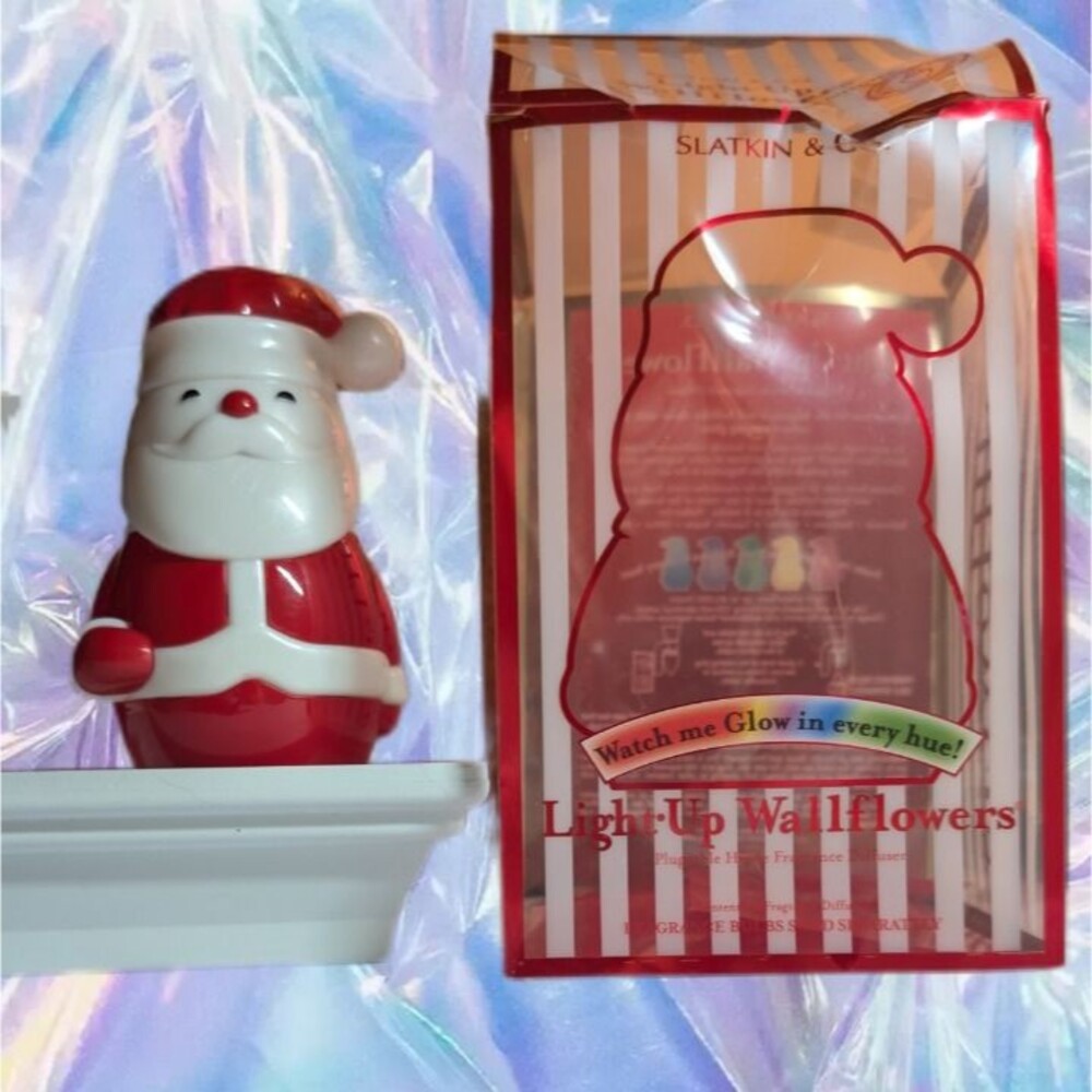 Bath And Body Works Wallflowers Slatkin Light Up Santa Plug In New Open Box